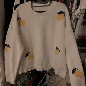 Rails Cream Sweater with Yellow Accents